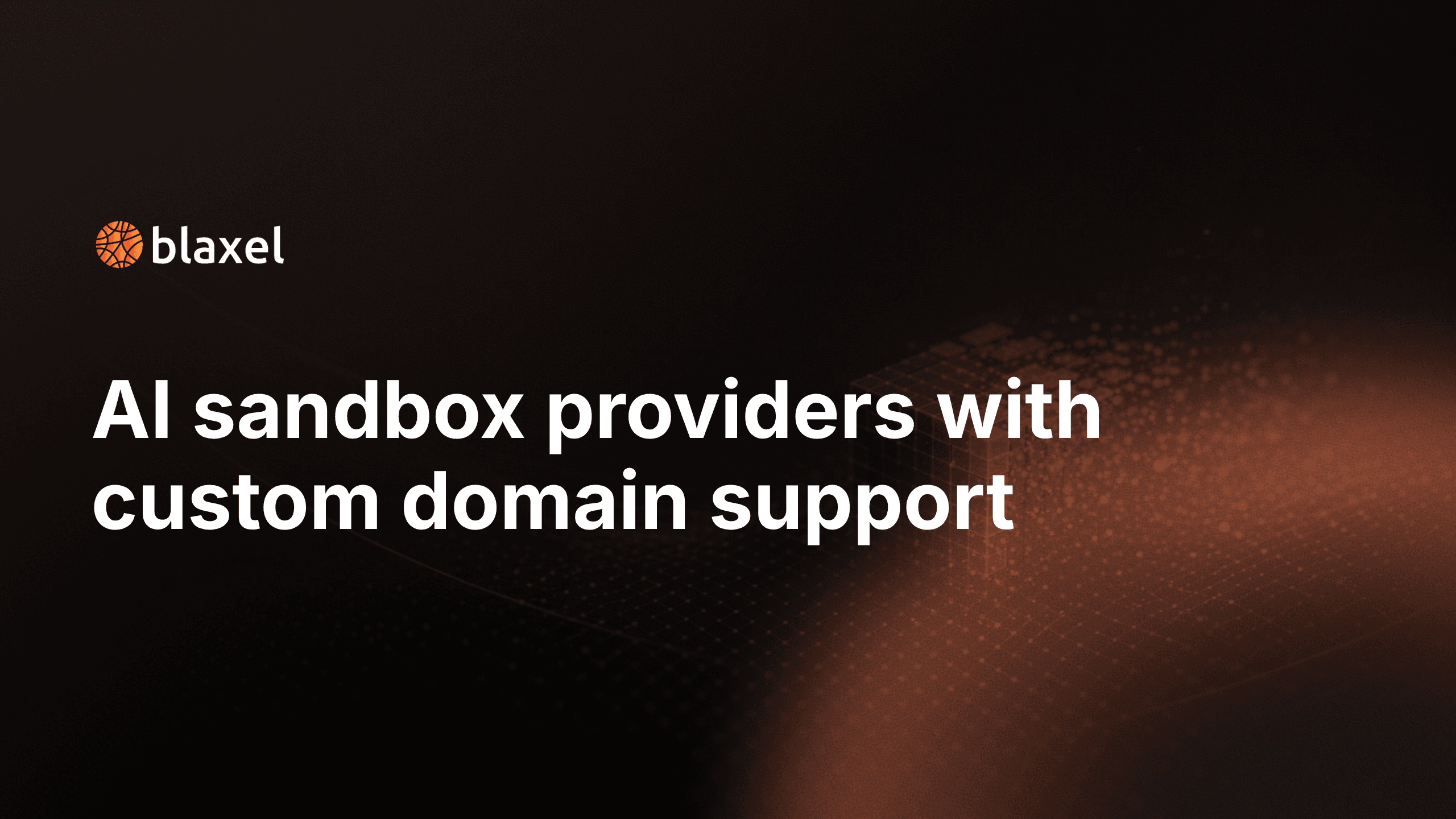 AI sandbox providers with custom domain support